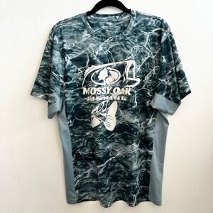 Mossy Oak Fishing Shirt Large Y2K Outdoors Retro Casual